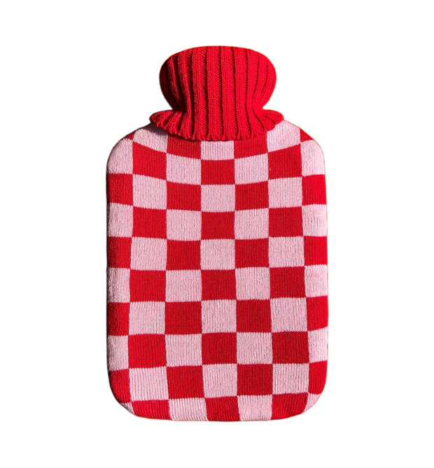 Blush Hot Water Bottle with Cover - Casa Rolio organic, colourful, designer hot water bottle. Crafted for comfort and style, this vibrant, eco-friendly accessory adds a touch of luxury while keeping you warm and cozy.