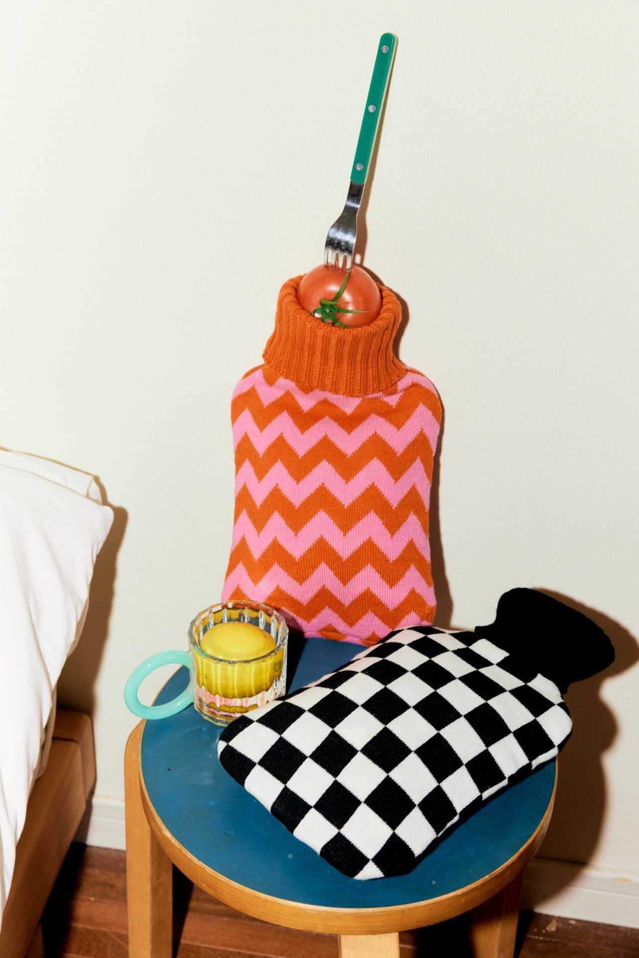 Casa Rolio organic, colourful, designer hot water bottles. Crafted for comfort and style, this vibrant, eco-friendly accessory adds a touch of luxury while keeping you warm and cozy.