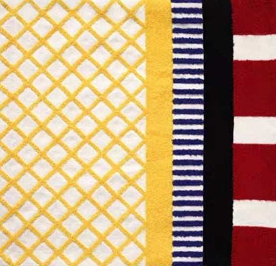 Casa Rolio Retro Cushion  - Casa Rolio Retro cushion with tufted geometric stripes and checkerboard patterns. A luxury throw pillow that adds bold, artistic flair to your space.