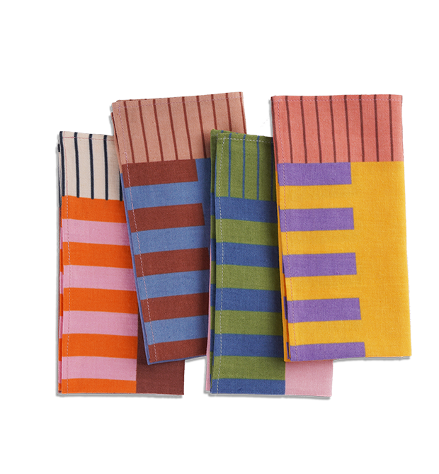 *Pre-Order* Coloured Mix & Match Napkins Set of 4