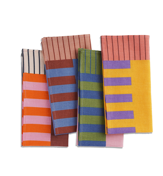 *Pre-Order* Coloured Mix & Match Napkins Set of 4
