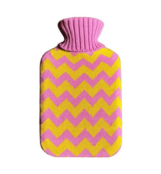 Candy Hot Water Bottle with Cover - Casa Rolio organic, colourful, designer hot water bottle. Crafted for comfort and style, this vibrant, eco-friendly accessory adds a touch of luxury while keeping you warm and cozy.