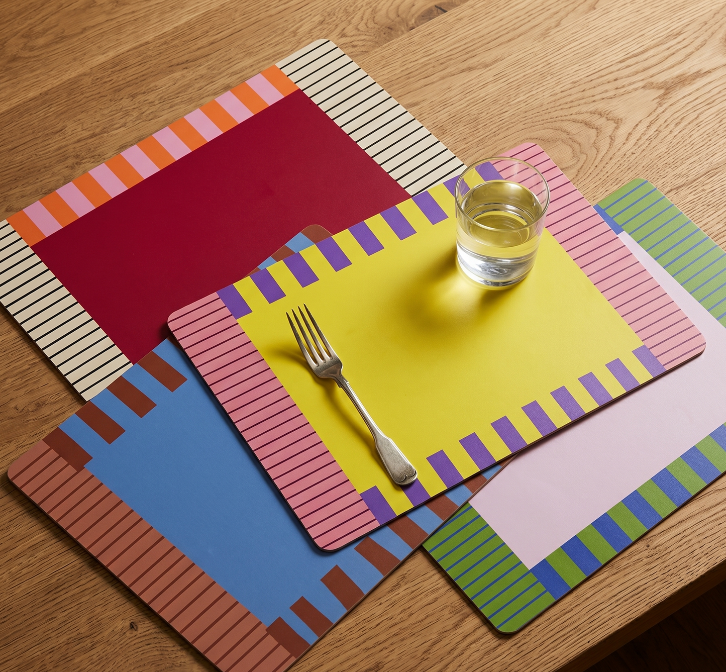 Casa Rolio Colorful Leather placemats, Vibrant Homeware