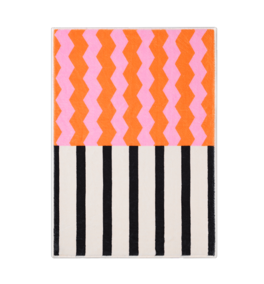 Casa Rolio Deconstructed Bath Mat - Designer bath mats in dynamic colors, featuring absorbent fabric and durable rubber backing