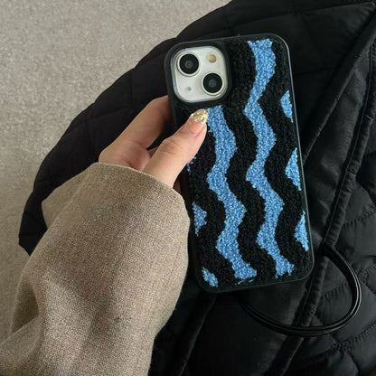 Navy Tufted iPhone Case