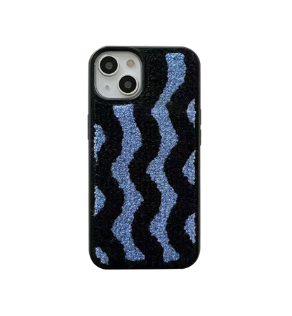 Navy Tufted iPhone Case