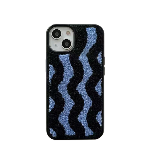 Navy Tufted iPhone Case