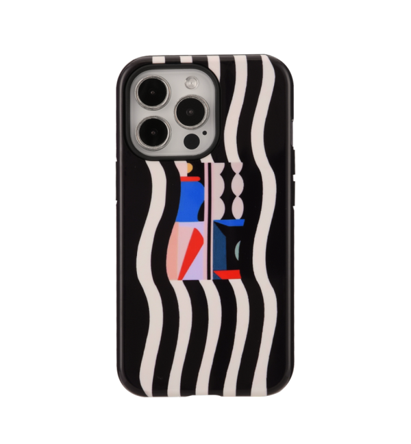 Noir Phone Case, MagSafe compatible Casa Rolio phone case with stylish artistic design