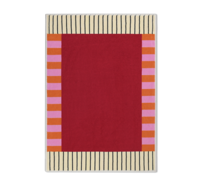 Casa Rolio Tangerine Bath Mat - Designer bath mats in dynamic colors, featuring absorbent fabric and durable rubber backing