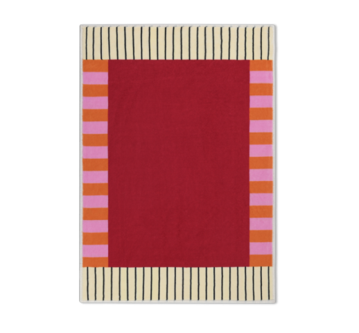 Casa Rolio Tangerine Bath Mat - Designer bath mats in dynamic colors, featuring absorbent fabric and durable rubber backing