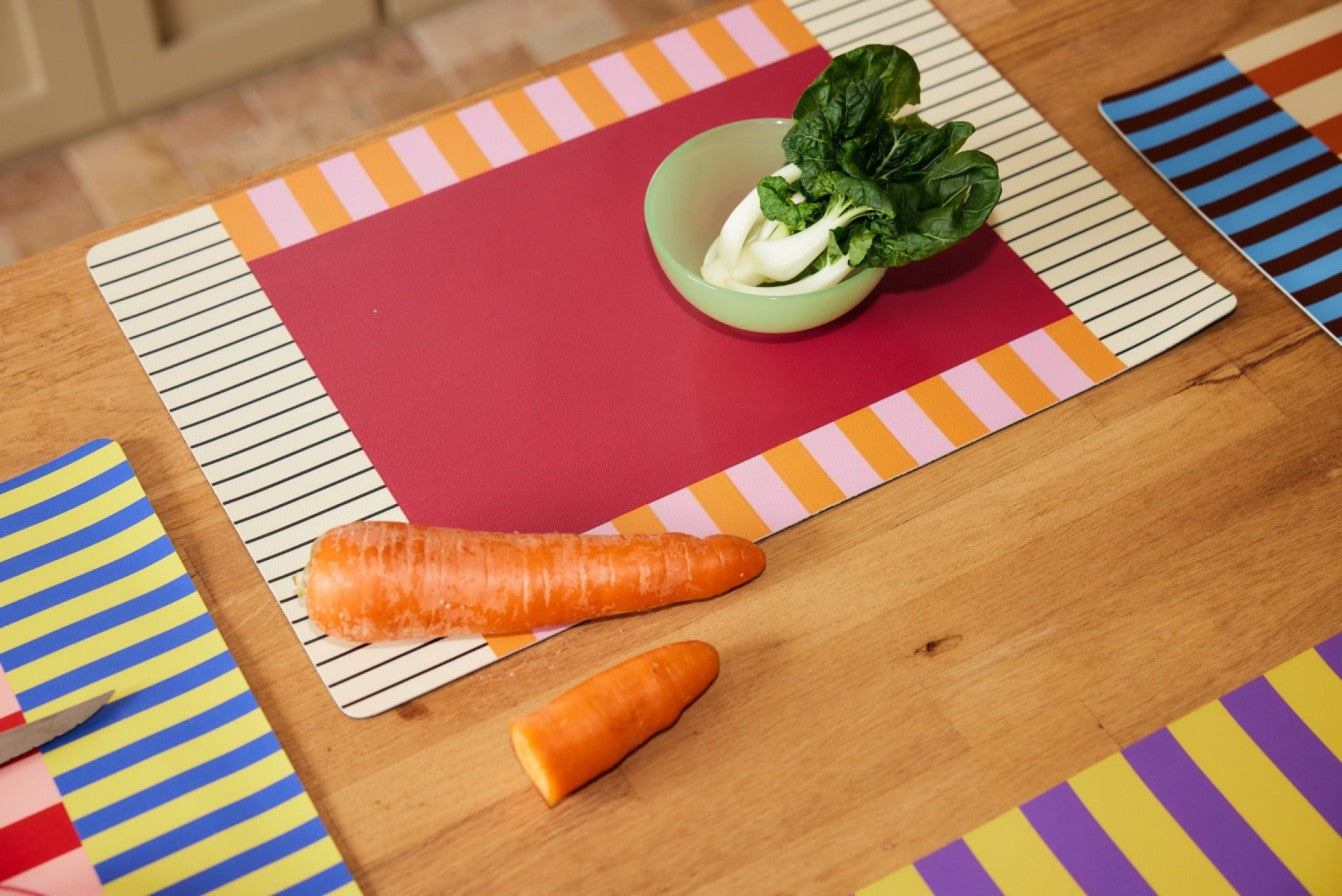 Casa Rolio Tangerine Placemats – Vibrant & Artistic Tableware