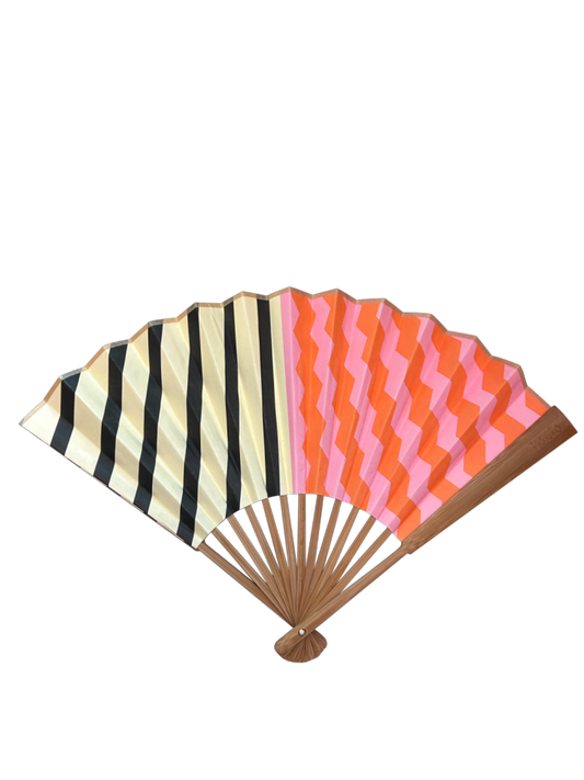 Deconstructed Hand Held Fan in Bamboo
