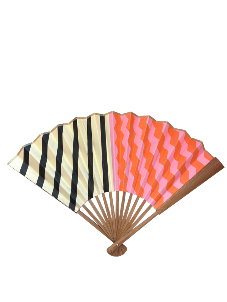 Deconstructed Hand Held Fan in Bamboo
