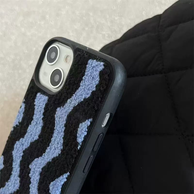 Navy Tufted iPhone Case