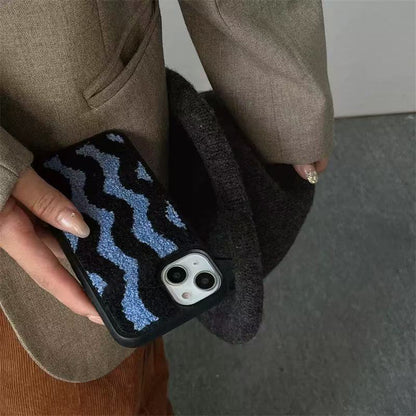 Navy Tufted iPhone Case